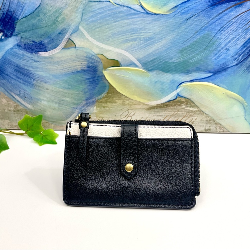 Fossil Keely Card Case Wallet in Black & white